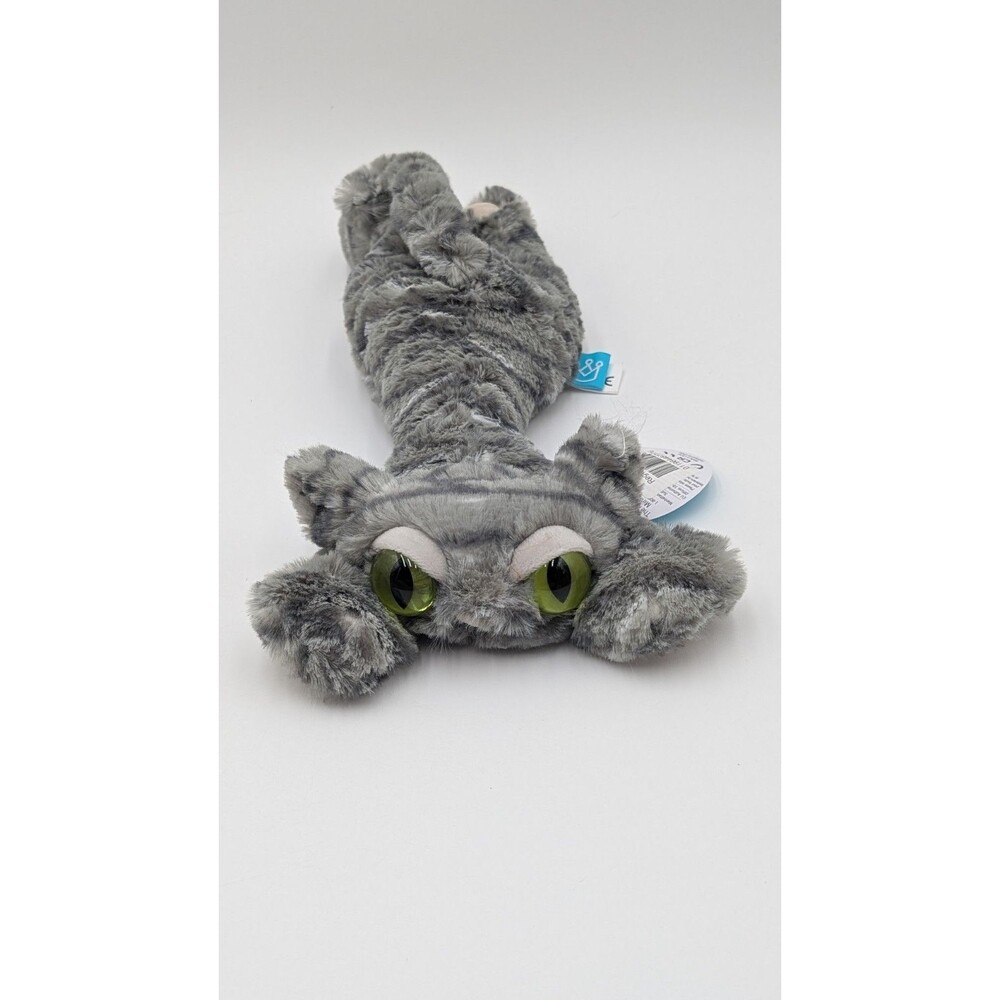 NEW Manhattan Toy Company Lavish Lanky Cat Gray Green Eyes Plush Rare Cat 152780
